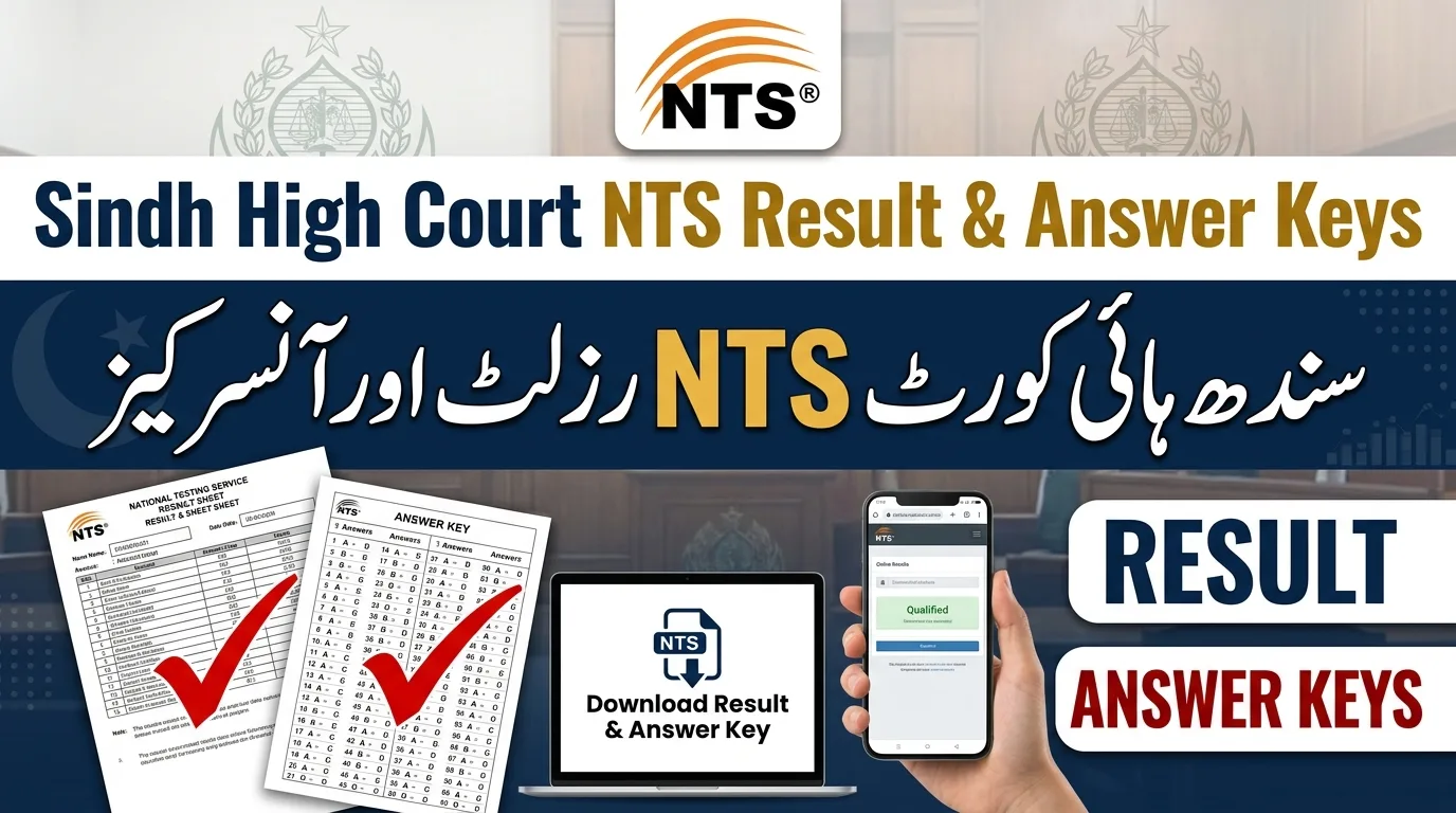 Sindh High Court NTS Result & Answer Keys